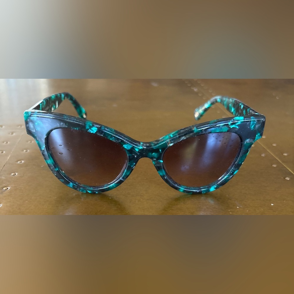 Lele Sadoughi Emerald Uptown Cat-Eye Sunglasses